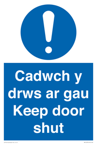 Cadwch y drws ar gau Keep door shut
